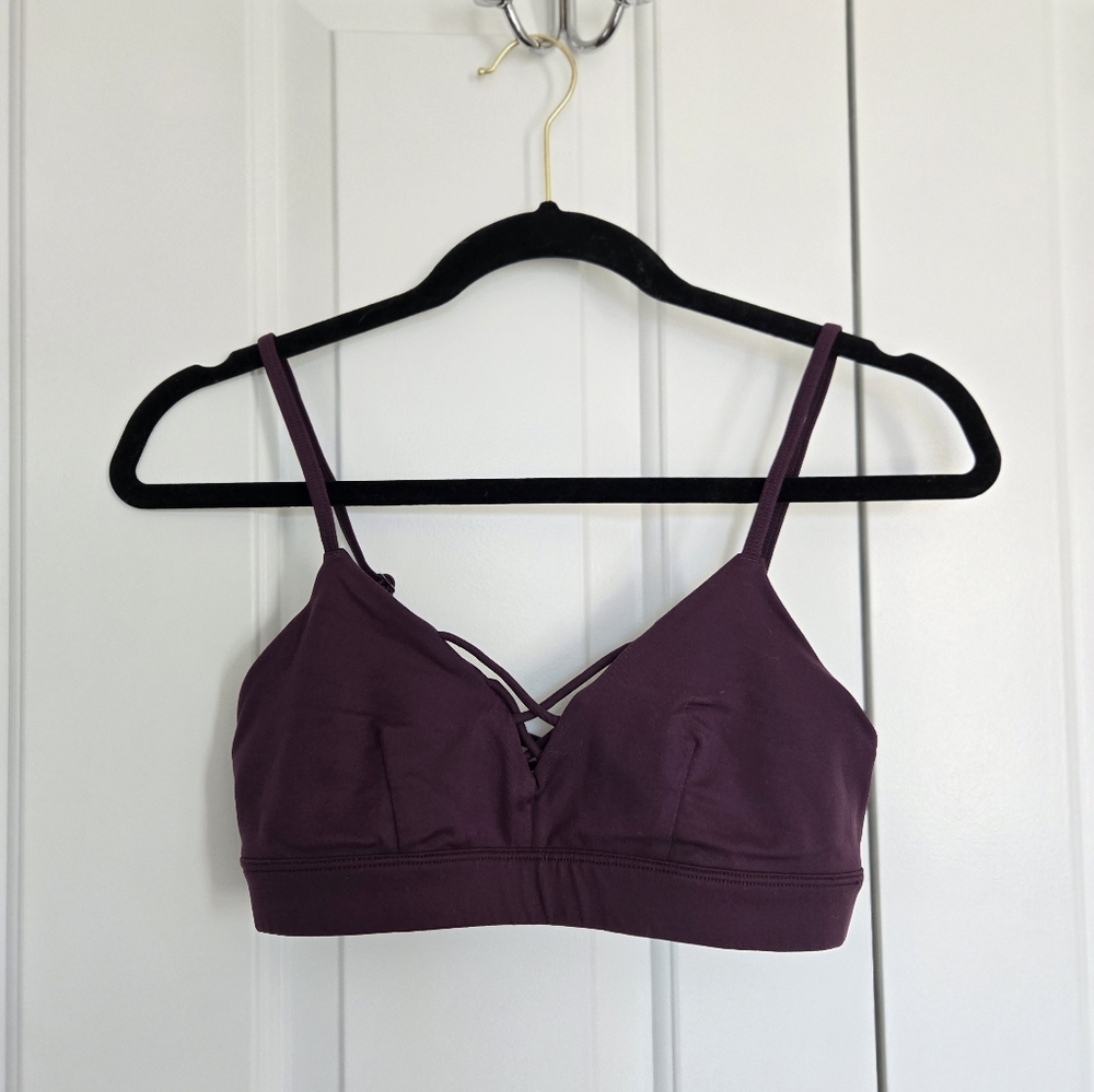 Purple Alo sports bra size small